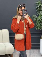 مانتو دو جیب برش دار سرو کد 4841 - تصویر 14