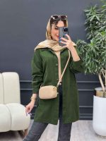 مانتو دو جیب برش دار سرو کد 4841 - تصویر 8
