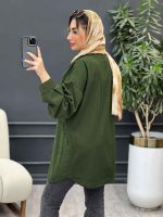 مانتو دو جیب برش دار سرو کد 4841 - تصویر 12