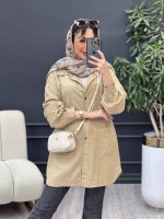 مانتو دو جیب برش دار سرو کد 4841 - تصویر 16