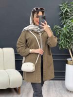 مانتو دو جیب برش دار سرو کد 4841 - تصویر 20