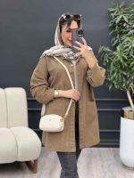مانتو دو جیب برش دار سرو کد 4841 - تصویر 13