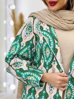 مانتو طرح دار مغزی دوزی کد 4834 - تصویر 11