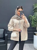 مانتو دو جیب پاکتی ریش دار کد 4817 - تصویر 8