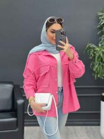 مانتو دو جیب پاکتی ریش دار کد 4817 - تصویر 21