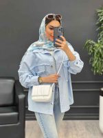 مانتو دو جیب پاکتی ریش دار کد 4817 - تصویر 5