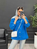 مانتو دو جیب پاکتی ریش دار کد 4817 - تصویر 4