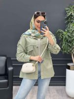 مانتو دو جیب پاکتی ریش دار کد 4817 - تصویر 18