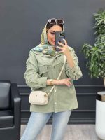 مانتو دو جیب پاکتی ریش دار کد 4817 - تصویر 11