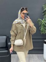 مانتو دو جیب پاکتی ریش دار کد 4817 - تصویر 17