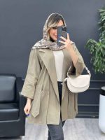 مانتو لینن جیب پاگن کد 4858 - تصویر 7
