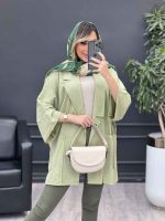 مانتو لینن جیب پاگن کد 4858 - تصویر 18