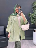 مانتو لینن جیب پاگن کد 4858 - تصویر 6
