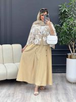 کت و دامن طرح دار دو دکمه کد 4845 - تصویر 10