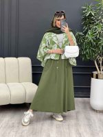 کت و دامن طرح دار دو دکمه کد 4845 - تصویر 20