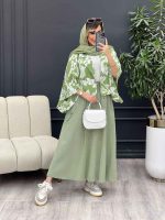 کت و دامن طرح دار دو دکمه کد 4845 - تصویر 7