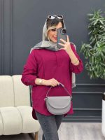 مانتو بغل سه دکمه آستین پیله کد 4824 - تصویر 24