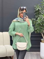 مانتو بغل سه دکمه آستین پیله کد 4824 - تصویر 19