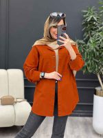 مانتو دو جیب پایین هلال نینا کد 4964 - تصویر 18
