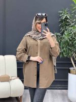 مانتو دو جیب پایین هلال نینا کد 4964 - تصویر 6