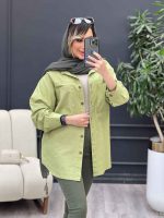 مانتو دو جیب پایین هلال نینا کد 4964 - تصویر 4