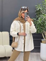 مانتو دو جیب پایین هلال نینا کد 4862 - تصویر 12