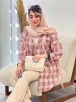 مانتو چهارخونه تک جیب کد 4716 - تصویر 33