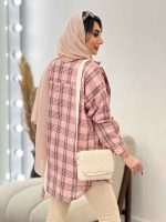 مانتو چهارخونه تک جیب کد 4716 - تصویر 28