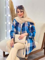 مانتو چهارخونه تک جیب کد 4716 - تصویر 30