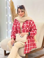مانتو چهارخونه تک جیب کد 4716 - تصویر 32