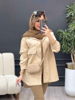 مانتو دو جیب پاکتی لنا کد 4799 - تصویر 7