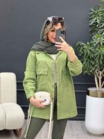 مانتو دو جیب پاکتی لنا کد 4799 - تصویر 4