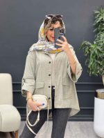 مانتو آستین پاگن هیوا کد 4816 - تصویر 5