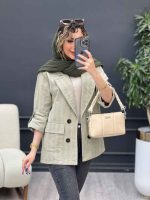 مانتو چهار دکمه دو جیب ایوا کد 4860 - تصویر 12