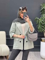 مانتو چهار دکمه دو جیب ایوا کد 4860 - تصویر 2