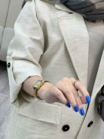 مانتو چهار دکمه دو جیب ایوا کد 4860 - تصویر 7
