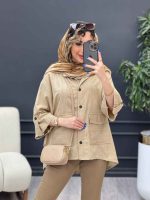 مانتو آستین پاگن هیوا کد 4816 - تصویر 2