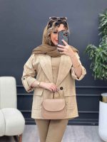 مانتو چهار دکمه دو جیب ایوا کد 4860 - تصویر 13