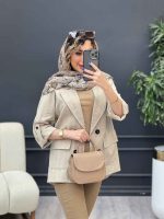 مانتو چهار دکمه دو جیب ایوا کد 4860 - تصویر 8