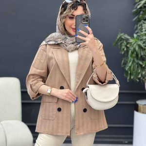 مانتو چهار دکمه دو جیب ایوا کد 4860