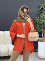 مانتو دکمه مخفی بغل چاک کد 4848 - تصویر 8
