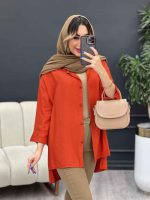 مانتو دکمه مخفی بغل چاک کد 4848 - تصویر 13