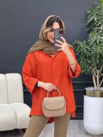مانتو دکمه مخفی بغل چاک کد 4848 - تصویر 4