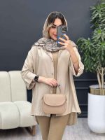 مانتو دکمه مخفی بغل چاک کد 4848 - تصویر 24