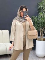 مانتو دکمه مخفی بغل چاک کد 4848 - تصویر 3