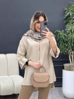 مانتو دکمه مخفی بغل چاک کد 4848 - تصویر 18