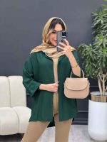 مانتو دکمه مخفی بغل چاک کد 4848 - تصویر 2
