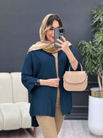 مانتو دکمه مخفی بغل چاک کد 4848 - تصویر 14