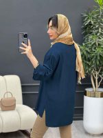 مانتو دکمه مخفی بغل چاک کد 4848 - تصویر 21