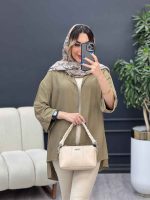 مانتو دکمه مخفی بغل چاک کد 4848 - تصویر 5